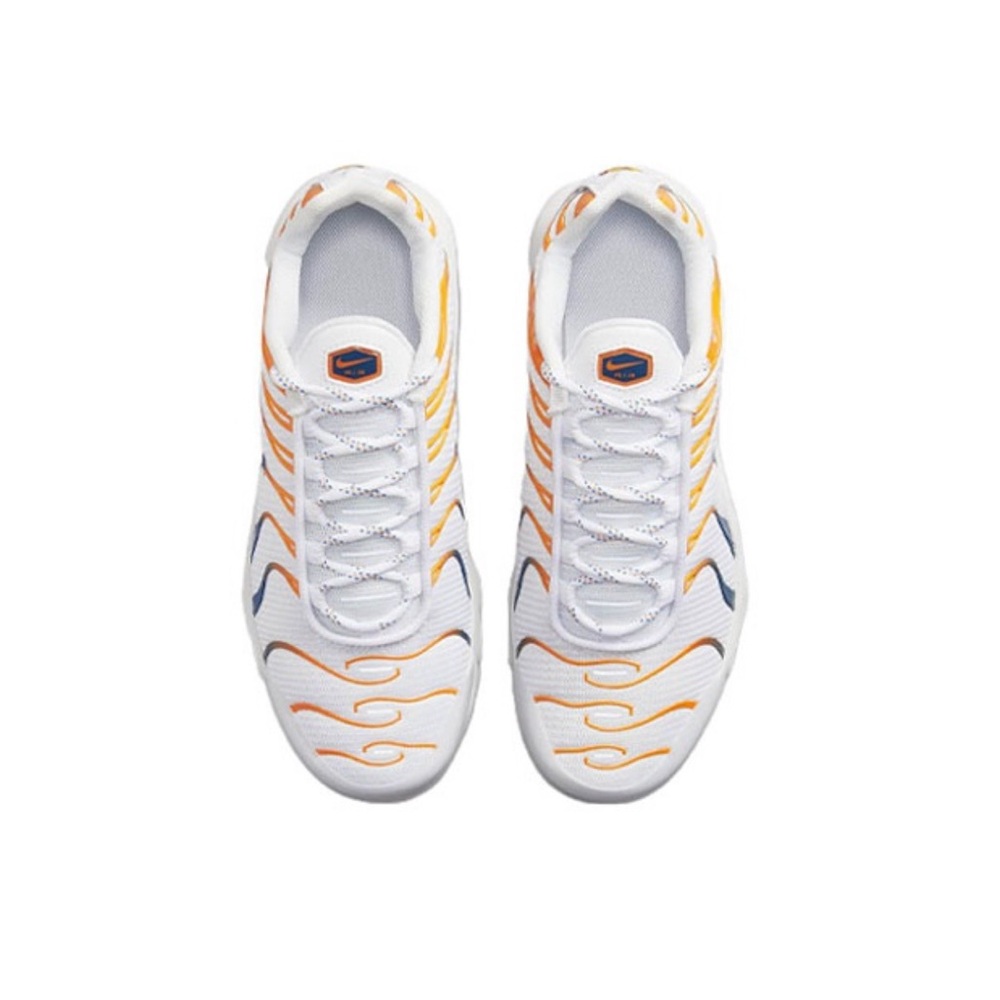 NIKE AIR MAX PLUS (GS) WHITE-BLUE-KUMQUAT-BLACK  [DV7083-100]  New with box